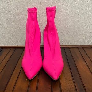 MIA Hot Pink Sock Bootie
